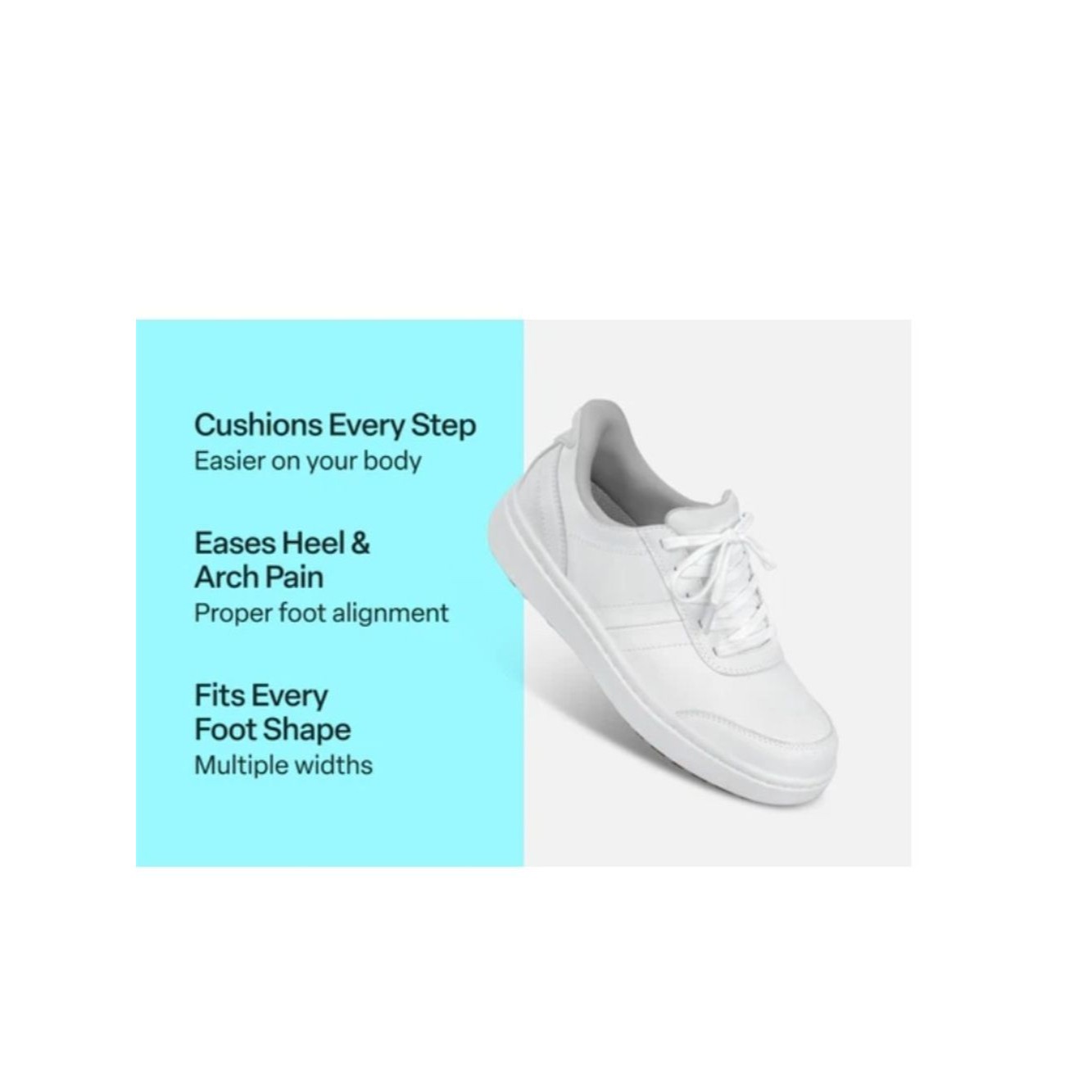 Orthofeet Wander White Hands Free Slip On Sneakers Size 11.5 Nwt — image 2 of 8